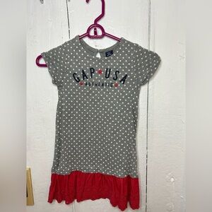 GAP Kids Gray and Red Casual Dress